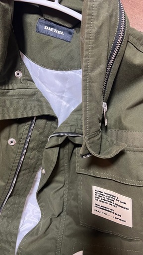 【定価９万円】美品　DIESEL ミリタリージャケット メンズ　新中古品　ディーゼル 