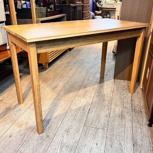 無印良品 無垢材 デスク オーク材 引出し付 幅110cm 奥行55cm 高さ70cm