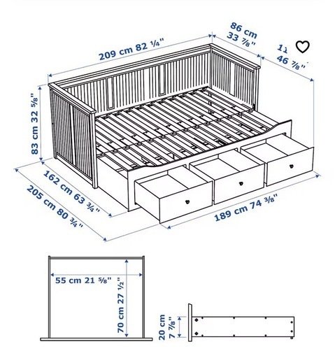 IKEA ベッド ヘムネス   