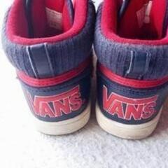 VANS ネイビー/レッド ハイカットスニーカー 20cmの画像