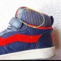 VANS ネイビー/レッド ハイカットスニーカー 20cmの画像