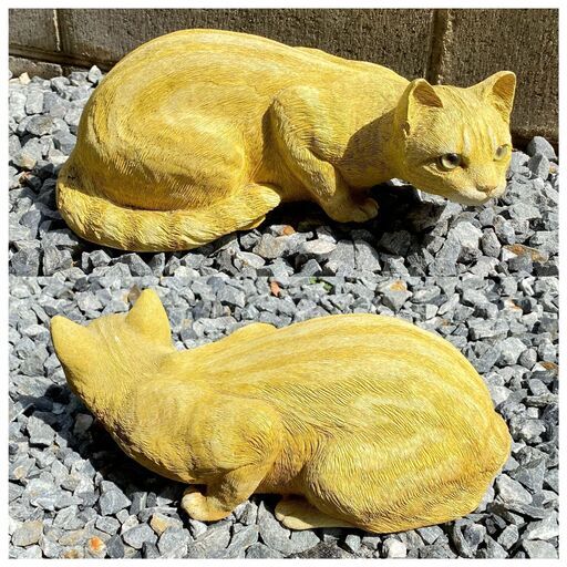 サンディキャスト ねこ 置物 中古