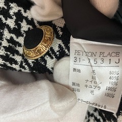 PEYTON PLACE ペイトンプレイス　ジャケット　黒　レディース　千鳥柄の画像