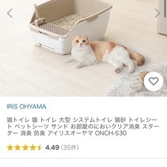 猫用トイレセット⭐︎消臭サンドと消臭シート付き⭐︎新品未使用の画像