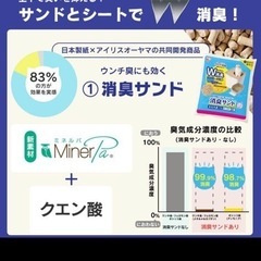 猫用トイレセット⭐︎消臭サンドと消臭シート付き⭐︎新品未使用の画像