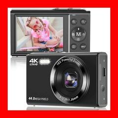 デジカメ 4K 小型 デジタルカメラ 4400万高画素 コンパク...