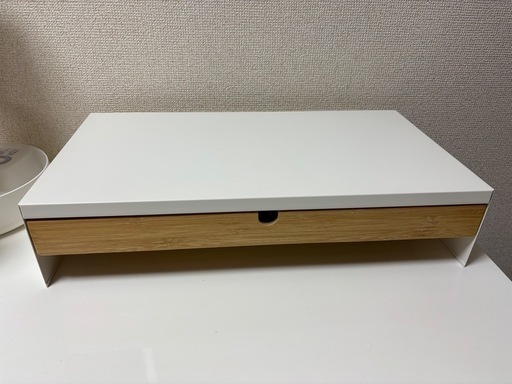 IKEA モニタースタンド　引き出し付き　ホワイト