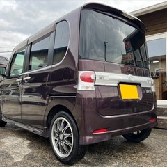 低走行8万キロ台☆快適なターボ☆月々9千円〜分割可❗️車検2年付き！【名義変更代込み】広い車内！大人気‼️ダイハツ タントカスタムRS☆HDDナビ付き☆走行中DVD見れます♪ETC付き☆社外アルミ☆電動スライドドア☆ドライブレコーダー☆事故修復歴無し☆そのまま乗って帰れます！の画像