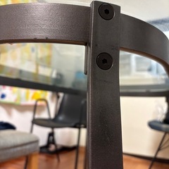 無印　ガラス天板　ダイニングテーブル　エンツォ・マーリ　天板にヒビありの画像