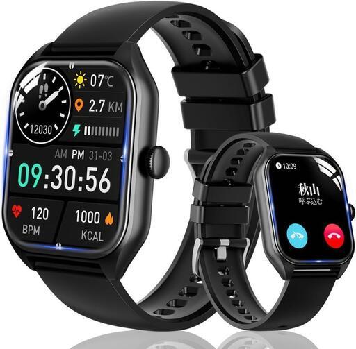 新品　スマートウォッチ Bluetooth通話機能 軽量 1.85インチHD大画面