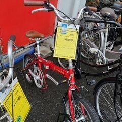 J6981　　折りたたみ自転車　CAPTAIN STAG　レッド...
