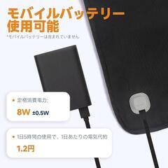 ホットマット　電気座布団　 USB充電　電気マット　アウトドア　スポーツ観戦の画像