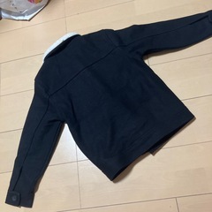 美品オールドネイビー120㎝位襟ボア羊毛入りジャケットの画像