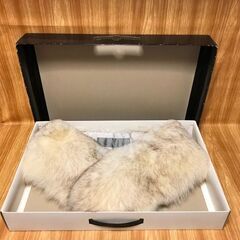 【中古】SAGA FOX　ファーショール  クリーム色の画像