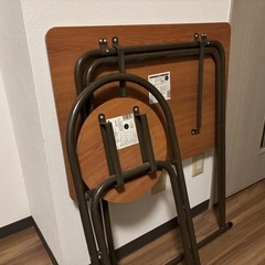 デスクセット デスク＆チェアーセット デスク チェア 折り畳み 机 イス セット 椅子 デッドスペース 折りたたみ式 木目 木目調 ナチュラル 収納 省スペース コンパクト 家事用 パソコンデスク 背もたれ付き 木の画像