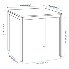 【3/15まで】IKEA ダイニングテーブルセット 2人掛けの画像
