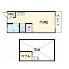 💙フリーレント1ヶ月☆敷礼０☆｟1K｠川崎市☆便利なロフト付き！...