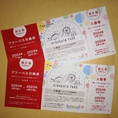 ひらかたパーク　ひらパー入園券+フリーパス 2枚