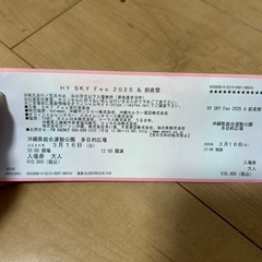 HＹ スカイフェス 3/16(日) チケット