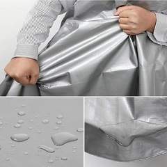 未使用タープ ヘビーデューティー防水シート 厚手 断熱ターポリン 屋外 シルバー銀 ヘビーデューティー キャンプ雨防止日焼け止めテント (2mX3m)の画像