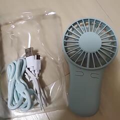 激安！！！数回使用のみ★かわいい☆ミントグリーン★ハンディファン☆扇風機の画像