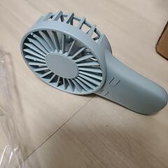 激安！！！数回使用のみ★かわいい☆ミントグリーン★ハンディファン☆扇風機の画像