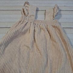 Aosta サロペット コーデュロイサロペット アオスタ 90 L ベージュの画像