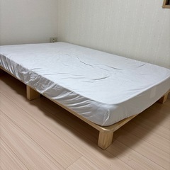 セミダブルすのこベッド、ネルコマットレスセット