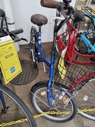 J6994　小径シティサイクル　ブルー　20インチ　ダイナモライト　★店頭にて試乗可★ 簡易クリーニング済　【リユースのサカイ柏店】　 中古自転車 　流山市  松戸市 我孫子市 鎌ヶ谷市 船橋市 守谷市 取手市