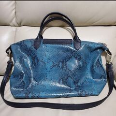 LONGCHAMP ロンシャン パイソン 2way トートバッグ 蛇柄の画像