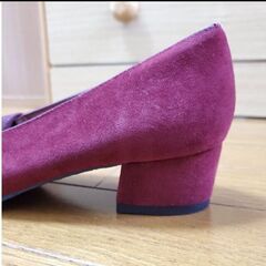 【新品】ESPERANZA パンプス 24.5cm  ボルドーの画像
