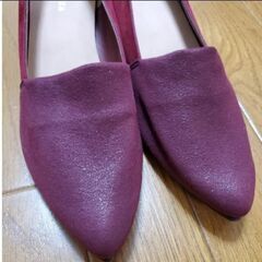 【新品】ESPERANZA パンプス 24.5cm  ボルドーの画像