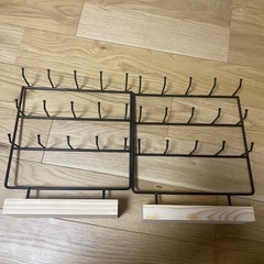 ハンドメイド　木製　アイアン製　ブラック　什器