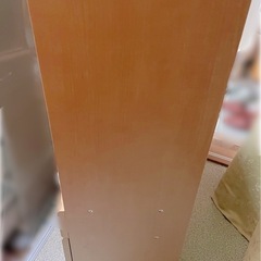 【お値下げ中3200円▶︎2500円】収納棚 木 シェルフ 扉付き 引出し 新生活  ひとり暮らしの画像