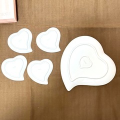 ※商談決まりました　　　【新品】CUORE ハートお皿セット　5枚の画像