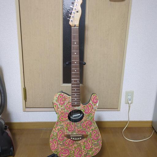 多少難あり　フェンダー　テレコースティック　ピンクペイズリー