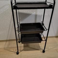 エステ用3段ワゴンキャスター付き