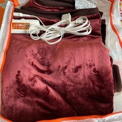 山善電気毛布　お洗濯済　