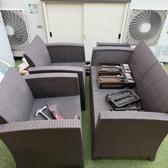 バーベキュー　屋外用　椅子テーブルセット