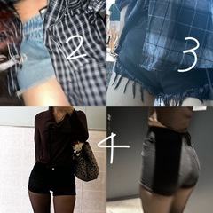 デニム　ショートパンツセットの画像