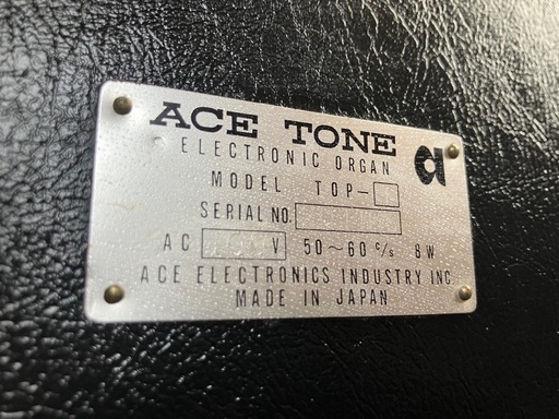 ビンテージACE TONE オルガン　MODEL TOP-1