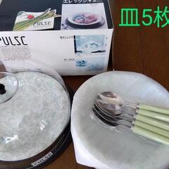 新品PULSE 電子レンジ調理器、深皿5、スプーン5セット　最終価格の画像