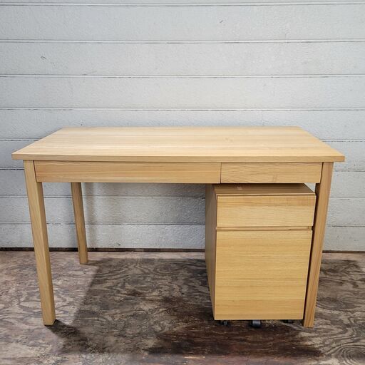 MUJI 無印良品 天然木 オーク 無垢材 デスク 無印良品 天然木 オーク材