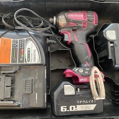 18V 力調整式電動ドライバー バッテリー6.0Ah2個セット