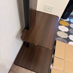 【首振り可能】壁寄せテレビスタンド【追加棚付き】の画像