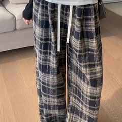 裏起毛チェックスウェット美品0円