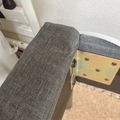 【引渡決定】ZINUS ジヌス 布張り ヘッドボード付 ベッドフレーム  セミダブル  Nelly Upholstered Platform OPP グレー 木製の画像