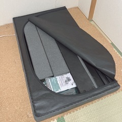 【引渡決定】ZINUS ジヌス 布張り ヘッドボード付 ベッドフレーム  セミダブル  Nelly Upholstered Platform OPP グレー 木製の画像