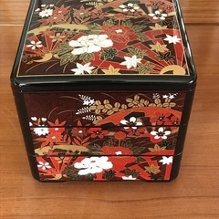 重箱　可愛いお花柄　牡丹　3段　小物入れなどにもレトロ　アンティーク
