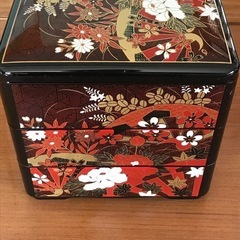 重箱　可愛いお花柄　牡丹　3段　小物入れなどにもレトロ　アンティークの画像